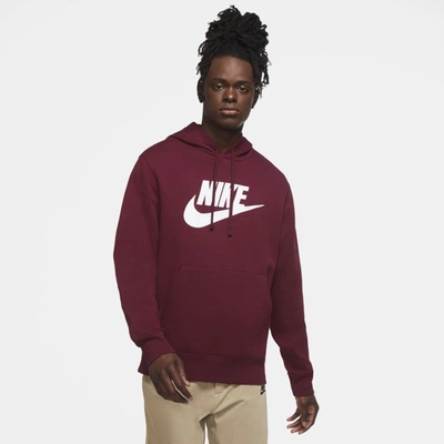 Shop Nike Sportswear Club Fleece Men's Graphic Pullover Hoodie (dark Beetroot) In Dark Beetroot,dark Beetroot