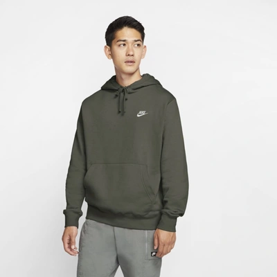 Shop Nike Sportswear Club Fleece Pullover Hoodie In Twilight Marsh,twilight Marsh,white