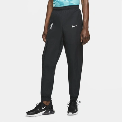 Shop Nike Men's Liverpool Fc Woven Soccer Track Pants In Black