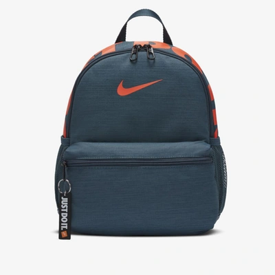 Shop Nike Brasilia Jdi Kids' Backpack In Ash Green,ash Green,hyper Crimson