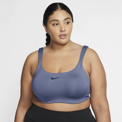 Shop Nike Bold Women's High-support Padded Underwire Sports Bra In World Indigo,white