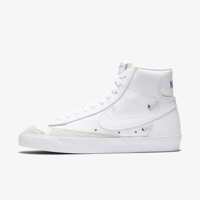 Shop Nike Blazer Mid '77 Se Women's Shoe (white) In White,hyper Royal,white