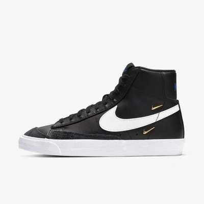 Shop Nike Blazer Mid '77 Se Women's Shoe In Black,hyper Royal,white,white