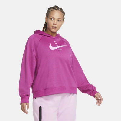 Shop Nike Sportswear Swoosh Women's Fleece Hoodie In Cactus Flower,beyond Pink