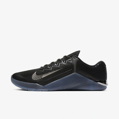 Shop Nike Metcon 6 Amp Training Shoe In Black,metallic Pewter,ice,metallic Pewter