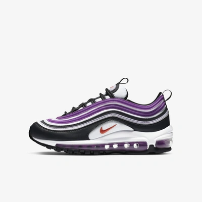 Shop Nike Air Max 97 Big Kidsâ Shoe In Dark Smoke Grey,white,violet Frost,camellia