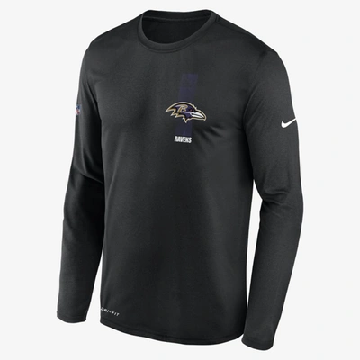 Shop Nike Legend Men's Long-sleeve T-shirt In Black