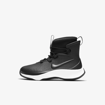 Shop Nike Binzie Little Kids' Boots In Black,white,black