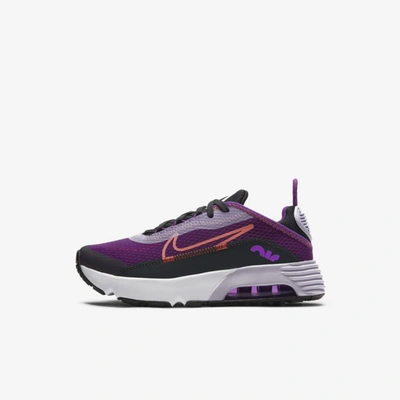 Shop Nike Air Max 2090 Little Kids' Shoes In Violet Frost,vivid Purple,dark Smoke Grey,camellia