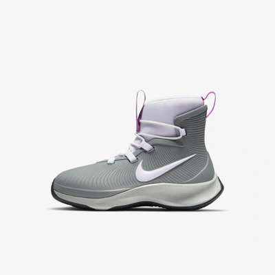 Shop Nike Binzie Little Kids' Boots In Smoke Grey,light Smoke Grey,dark Smoke Grey,violet Frost