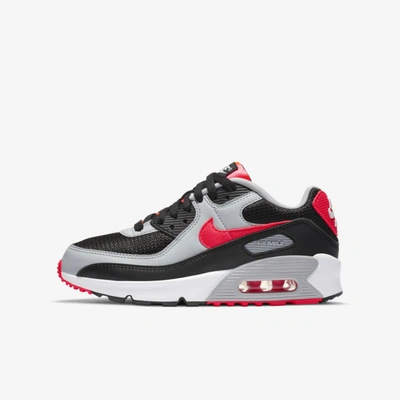 Shop Nike Air Max 90 Ltr Big Kidsâ Shoe In Black,white,wolf Grey,radiant Red
