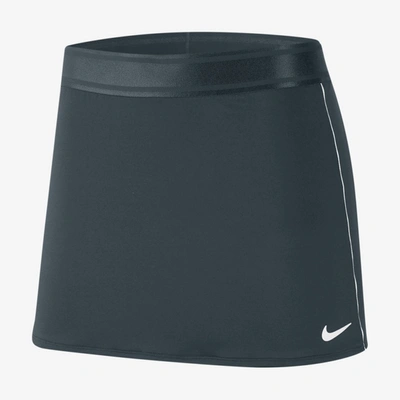 Shop Nike Court Dri-fit Women's Tennis Skirt (dark Atomic Teal) In Dark Atomic Teal,white,white,white