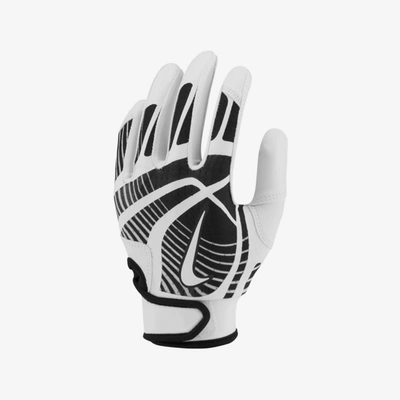 Shop Nike Hyperdiamond Edge Kids' Softball Batting Gloves In Black,white