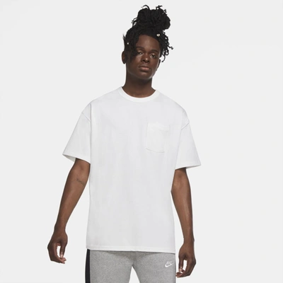 Shop Nike Sportswear Premium Essentials Men's Pocket T-shirt In White,white