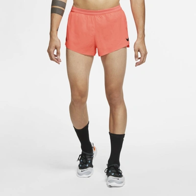 Shop Nike Aeroswift Men's 2" Running Shorts In Bright Mango,black