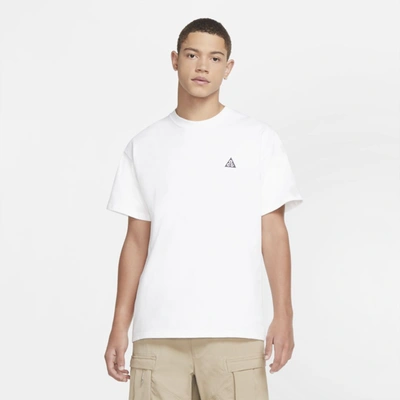 Shop Nike Acg Men's Short-sleeve T-shirt In White,anthracite