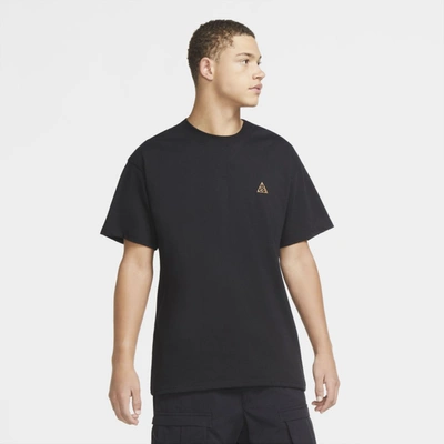 Shop Nike Acg Men's Short-sleeve T-shirt In Black,golden Beige