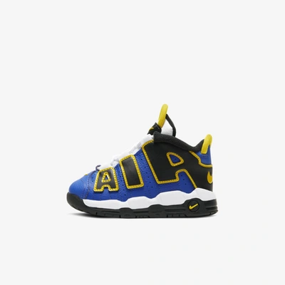 Shop Nike Air More Uptempo Baby/toddler Shoe In Game Royal,black,white,speed Yellow