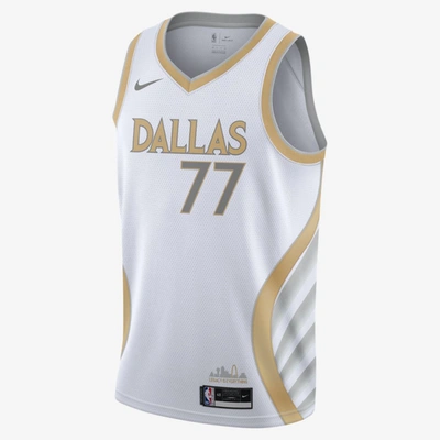 Nike Dallas Mavericks City Edition Nba Swingman Jersey In White/club Gold |  ModeSens