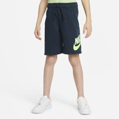 Shop Nike Sportswear Club Fleece Big Kidsâ Shorts In Deep Ocean