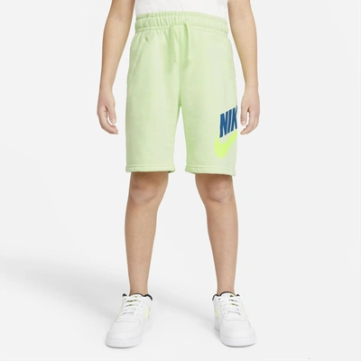 Shop Nike Sportswear Club Fleece Big Kidsâ Shorts In Light Liquid Lime