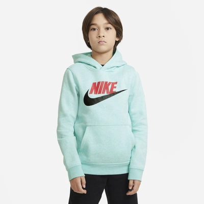 Shop Nike Sportswear Club Fleece Big Kidsâ Pullover Hoodie In Tropical Twist,heather