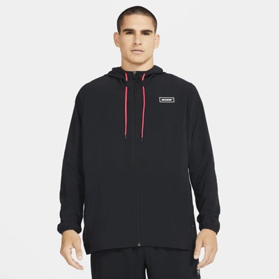 Shop Nike Sport Clash Men's Full-zip Training Jacket In Black,white