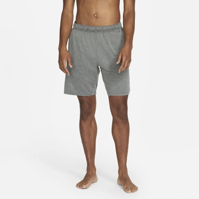 Shop Nike Men's  Yoga Dri-fit Shorts In Grey