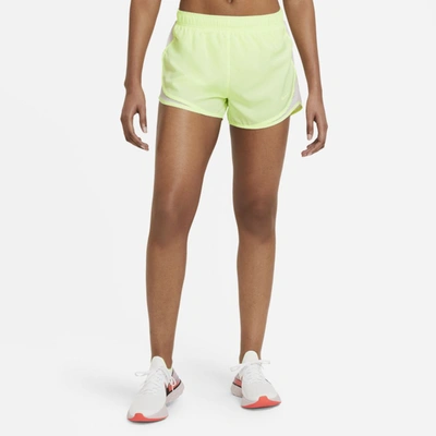 Shop Nike Tempo Women's Running Shorts In Barely Volt,light Violet,barely Volt,barely Volt