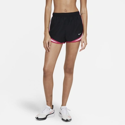 Shop Nike Tempo Women's Running Shorts In Black,light Violet,fireberry,wolf Grey