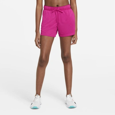 Shop Nike Dri-fit Attack Women's Training Shorts In Fireberry,black,black