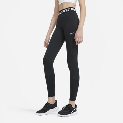 Shop Nike Pro Dri-fit Big Kids' (girls') Leggings In Black