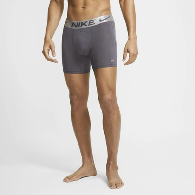Shop Nike Men's Luxe Cotton Modal Boxer Briefs In Grey