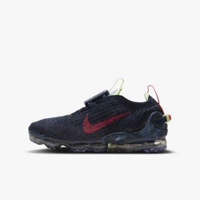 Nike Air Vapormax 2020 Big Kids' Shoes In Obsidian,barely  Volt,anthracite,siren Red | ModeSens