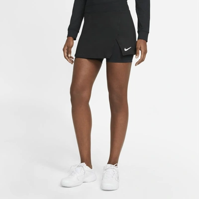 Shop Nike Court Victory Women's Tennis Skirt In Black,white