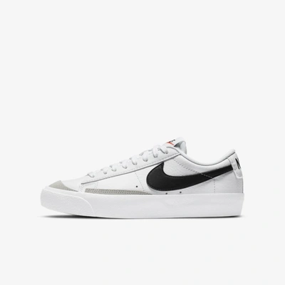 Shop Nike Blazer Low '77 Big Kids' Shoes In White,total Orange,black