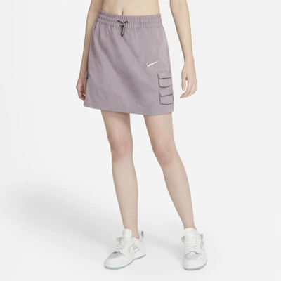 Shop Nike Sportswear Swoosh Women's Skirt In Purple Smoke