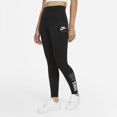 Shop Nike Air Women's High-waisted Leggings In Black,white