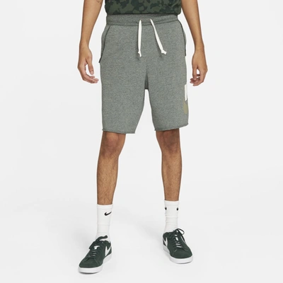 Shop Nike Men's  Sportswear Alumni French Terry Shorts In Green