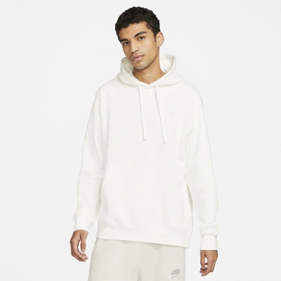 Shop Nike Sportswear Club Fleece Pullover Hoodie In Sail/white/sail