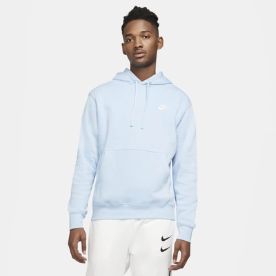 Nike Men's Sportswear Club Fleece Pullover Hoodie In Light Blue | ModeSens