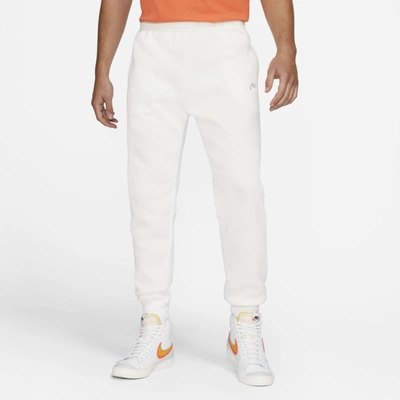 Shop Nike Men's  Sportswear Club Fleece Jogger Pants In Sail,sail,white