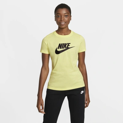 Shop Nike Sportswear Essential T-shirt In Light Zitron,black