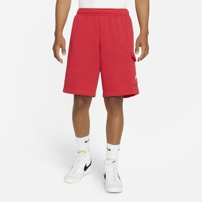Shop Nike Men's  Sportswear Club Cargo Shorts In Red