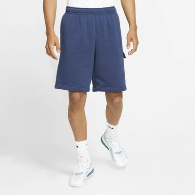 Shop Nike Men's  Sportswear Club Cargo Shorts In Blue