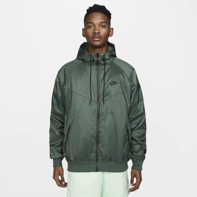 Shop Nike Sportswear Windrunner Men's Hooded Jacket (galactic Jade) In Galactic Jade,black