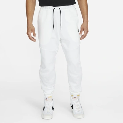 Shop Nike Men's  Sportswear Tech Fleece Jogger Pants In White