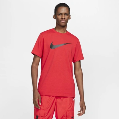 Shop Nike Men's  Sportswear Swoosh T-shirt In Red