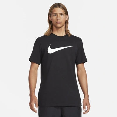 Shop Nike Men's  Sportswear Swoosh T-shirt In Black