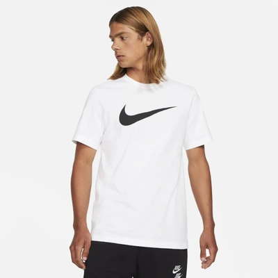 Shop Nike Men's  Sportswear Swoosh T-shirt In White